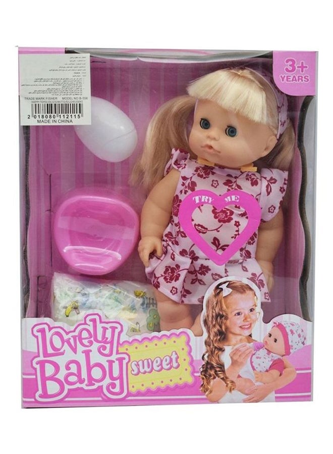 Lovely Baby Girly Game to Teach Changing Diapers And Keeping Them With a Bottle Baby Doll  - Image 1