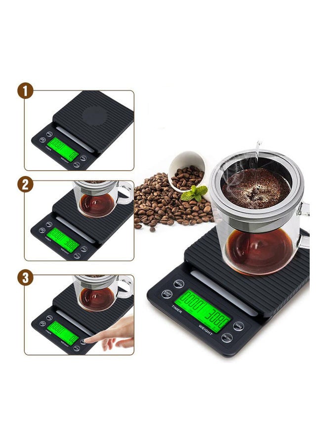 Arabest - Drip Coffee Digital Scale With Timer Electronic Black - Image 1