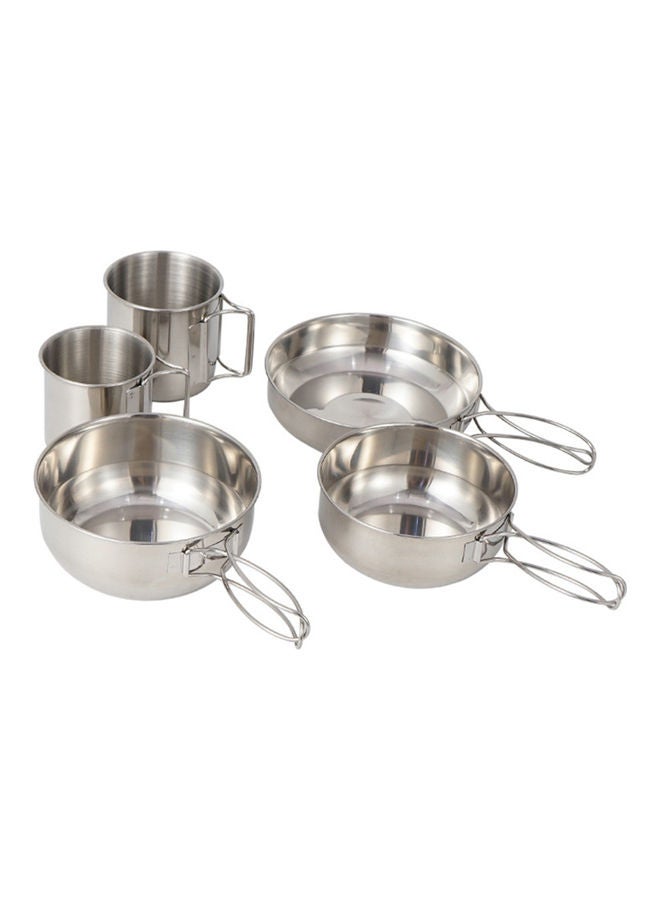 5-Piece Camping Pot 15.7x9x15.7cm