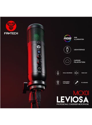 FANTECH Leviosa MCX01 USB Metal RGB مجموعة ميكروفون مكثف للألعاب الاحترافية مع حامل ثلاثي القوائم وفلتر بوب - v1629901684/N50420113A_1