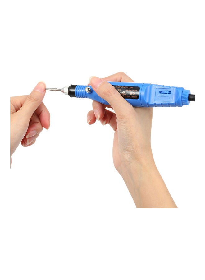 طقم أدوات مبرد أظافر كهربائي احترافي للعناية بالأظافر وتلميعها متعدد الألوان 21 X 5.7 X 9.7سم - Image 5