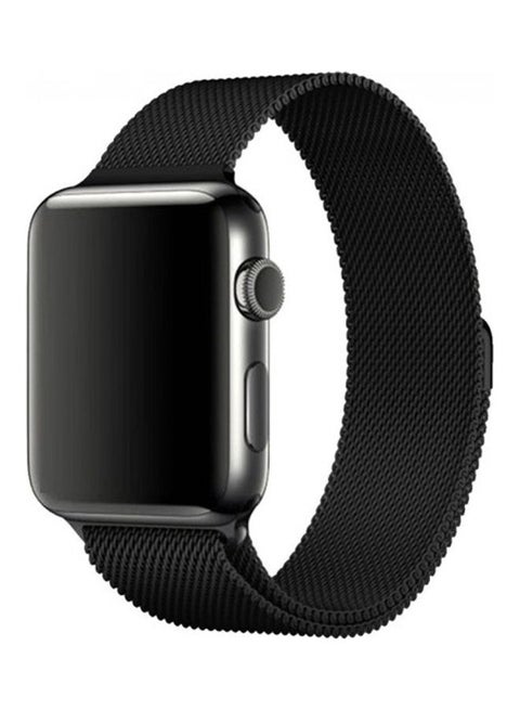 Stainless Steel Milanese Loop Mesh Band for Apple Watch 7/6/SE/5/4/3/2/1 38mm/40mm/41mm Black