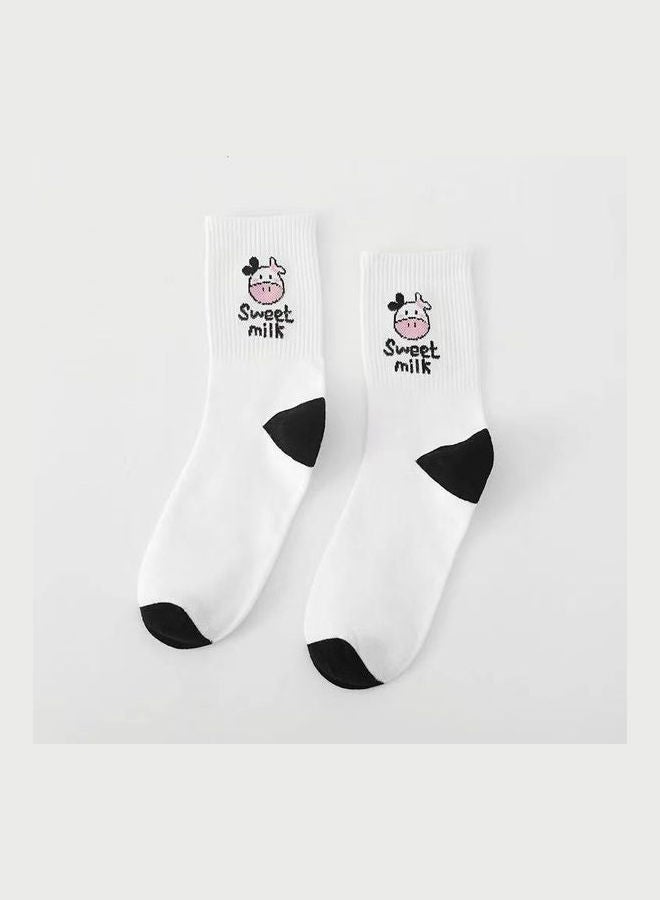 5 Pair Of Casual Socks Black/White  - Image 5