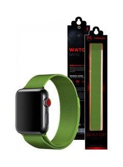 MARGOUN Stainless Steel Milanese Loop Mesh Band for Apple Watch 7/6/SE/5/4/3/2/1 38mm/40mm/41mm Light Green  - Image 3