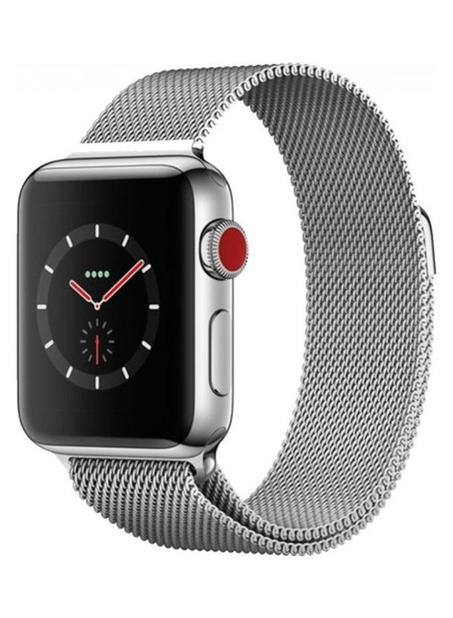 MARGOUN - Stainless Steel Milanese Loop Mesh Band for Apple Watch 7/6/SE/5/4/3/2/1 42mm/44mm/45mm Silver - Image 1