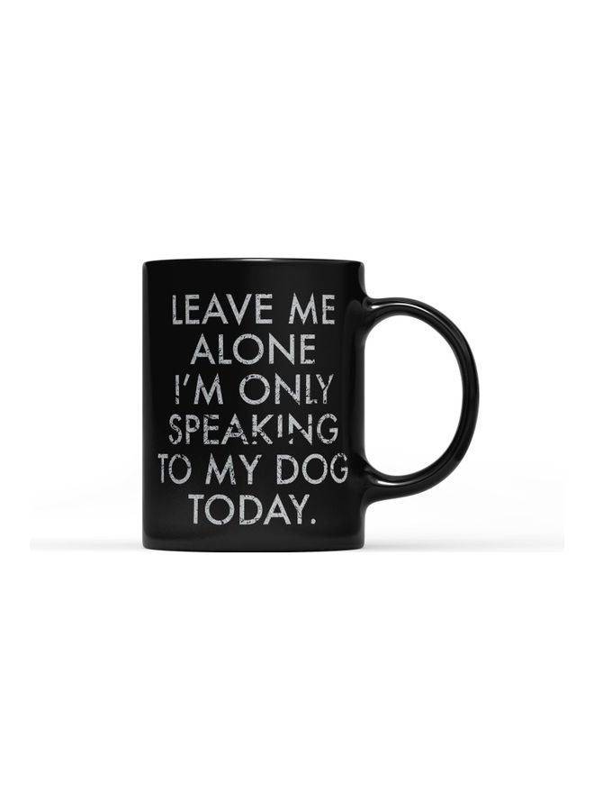 LOUD UNIVERSE Lover Speaking To Dog Printed Coffee Mug Black/White - Image 1