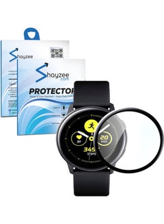 Full Coverage Curved Screen Protector For Samsung Watch Active 2 44mm Clear Black