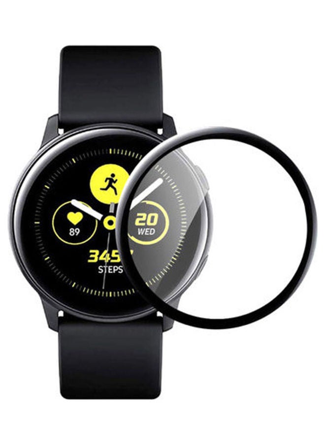 shAyzee - Full Coverage Curved Screen Protector For Samsung Watch Active 2 44mm Clear Black - Image 1