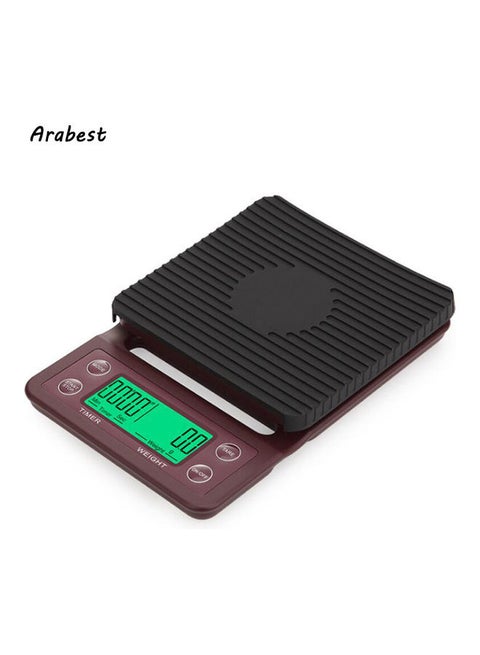 Drip Coffee Digital Scale With Timer Electronic Scale218252 Red/Black