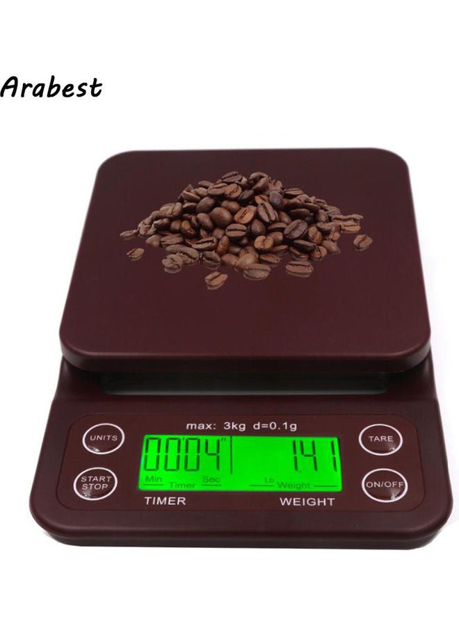 Drip Coffee Digital Scale With Timer Electronic Scale218252 Red/Black