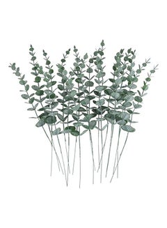 Alfa.life 12-Piece Artificial Eucalyptus Leaves Stems Touch Branches Green  - Image 1