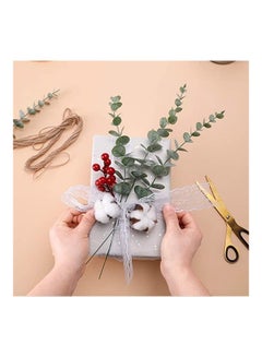 Alfa.life 12-Piece Artificial Eucalyptus Leaves Stems Touch Branches Green  - Image 3