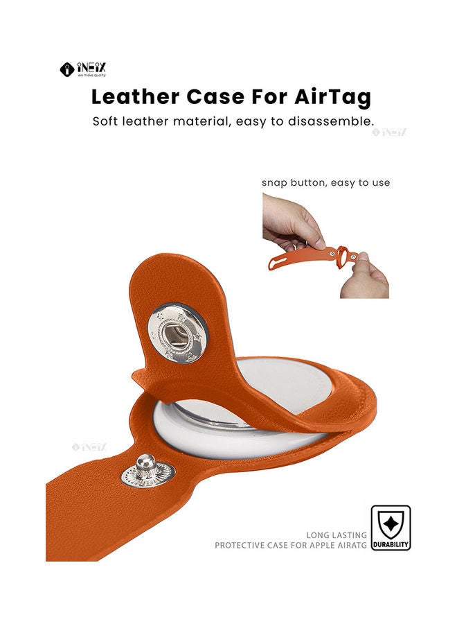 INEIX - Protective Case Cover For Apple AirTag Orange - Image 1