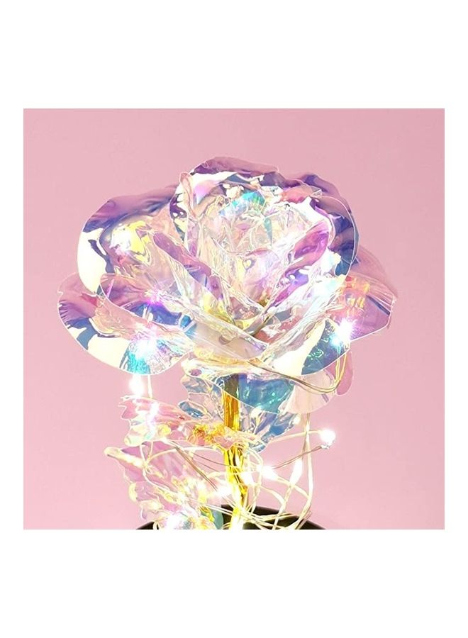 Alfa.life White Rose Galaxy Rose Lasted with Stand Multicolour  - Image 5