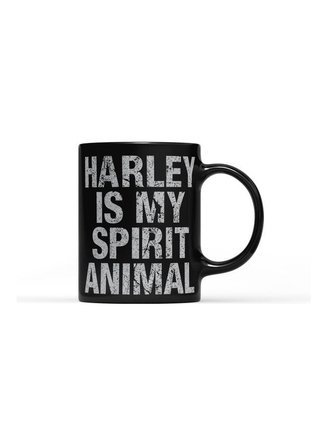 LOUD UNIVERSE Harley Is My Spirit Animal Quote Printed Coffee Mug Black/Grey  - Image 1