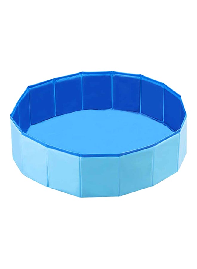 Foldable Pet Bath Pool Blue 31.5x3.5x23cm - Image 1