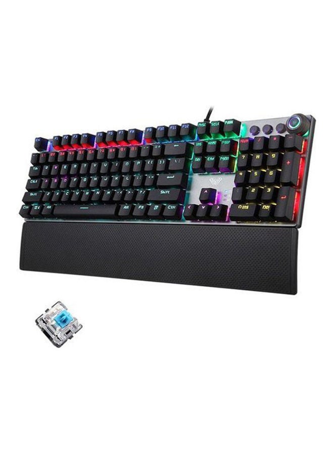 AULA - F2058 Wind Rainbow Full Gaming Mechanical Keyboard - Blue Switches Black - Image 1
