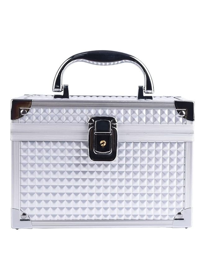 Generic Cosmetic Organizer Makeup Box Silver/Black - Image 1