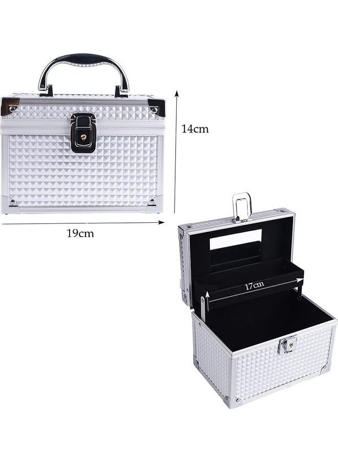 Generic Cosmetic Organizer Makeup Box Silver/Black - Image 2