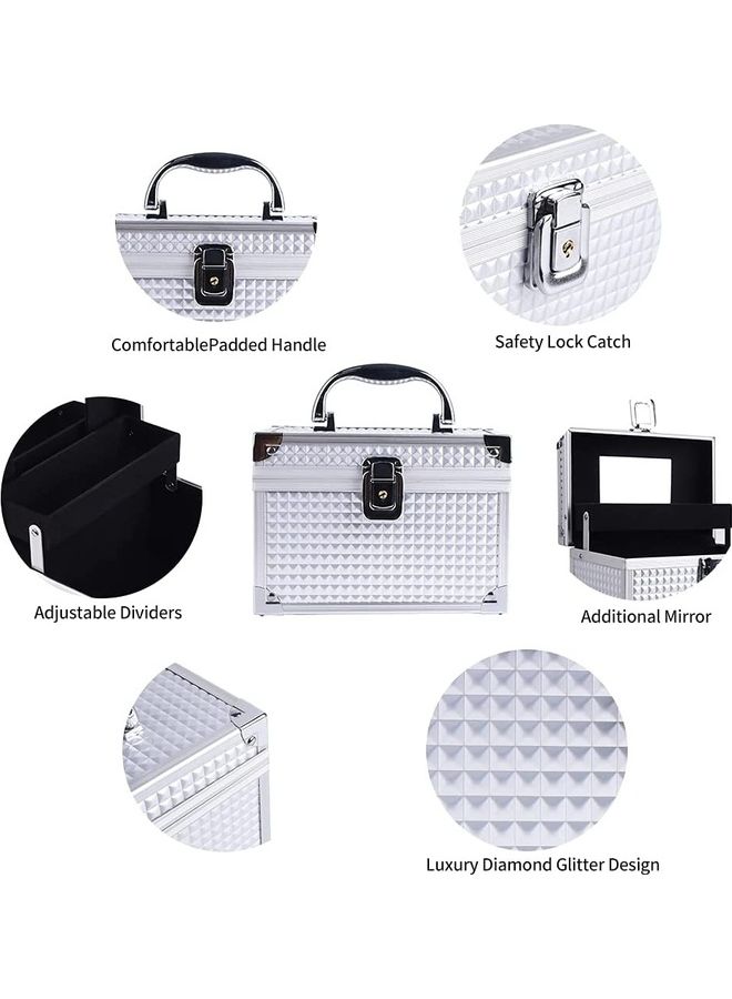Generic Cosmetic Organizer Makeup Box Silver/Black - Image 4