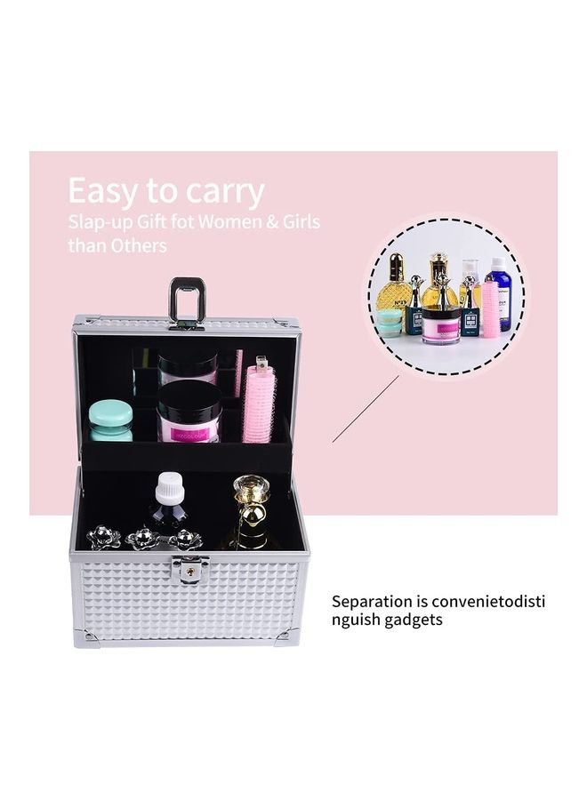 Generic Cosmetic Organizer Makeup Box Silver/Black - Image 5