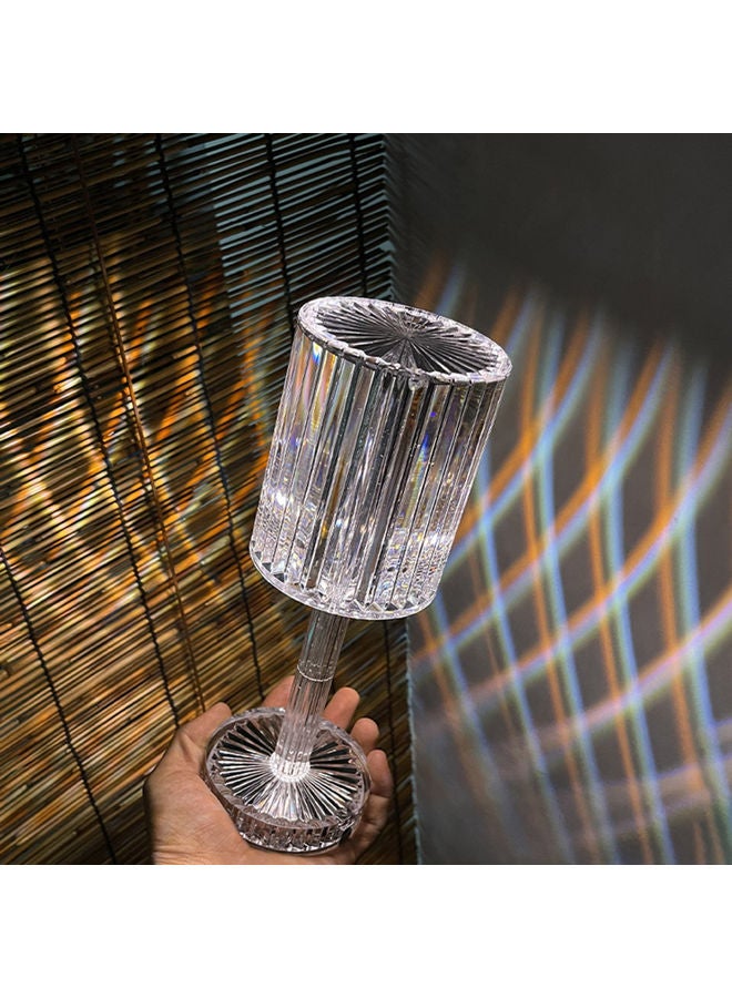 مصباح طاولة عصري بتصميم كريستالي بخاصية التحكم باللمس أبيض - Image 3