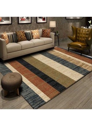 Geometric Pattern Floor Carpet Polypropylene Multicolour 140x200cm - v1629919917/N50409877A_1