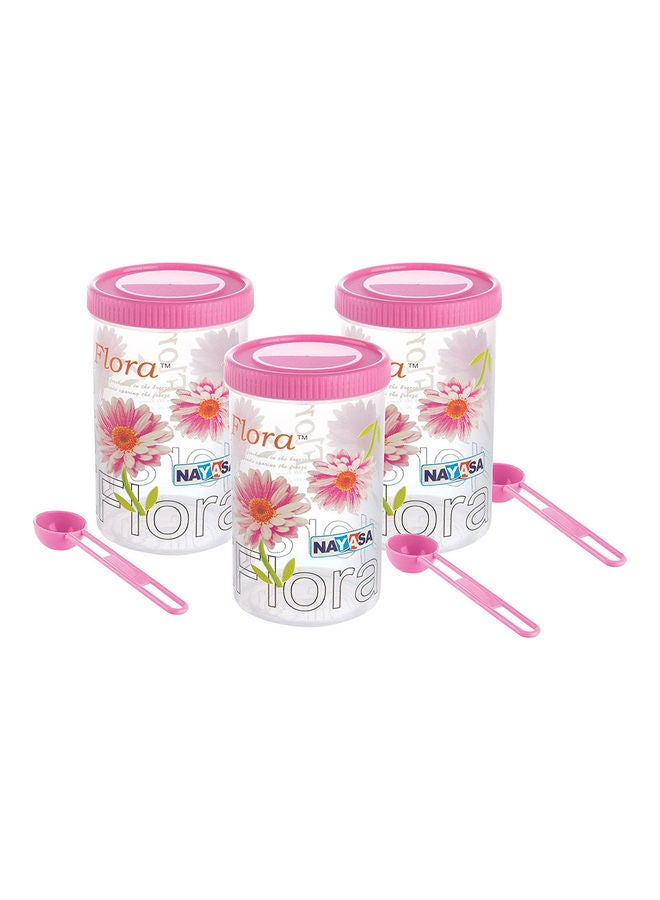 ناياسا طقم حاويات للتخزين مكون من 6 قطع وردي 500+1000+1500ملليلتر