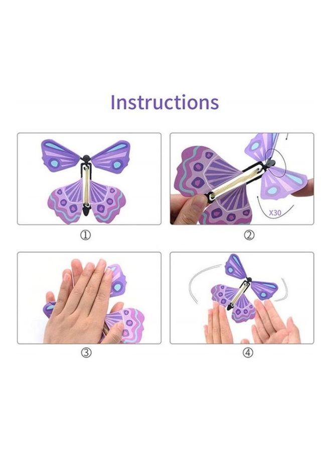 BGM Flying Butterfly Toy Magic Props Violet - Image 2