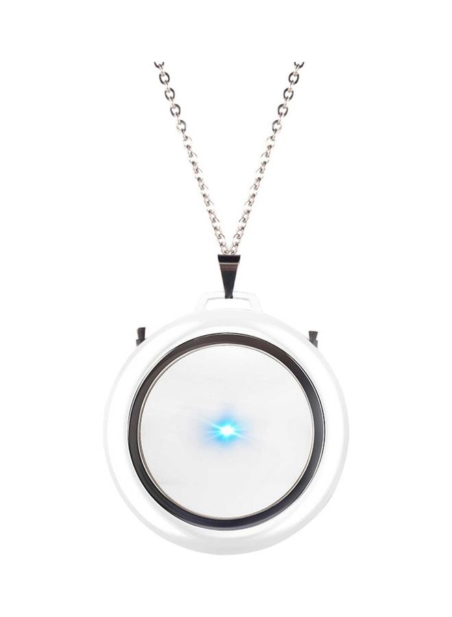 USB Portable Necklace Fresh Air Purifier White  - Image 1
