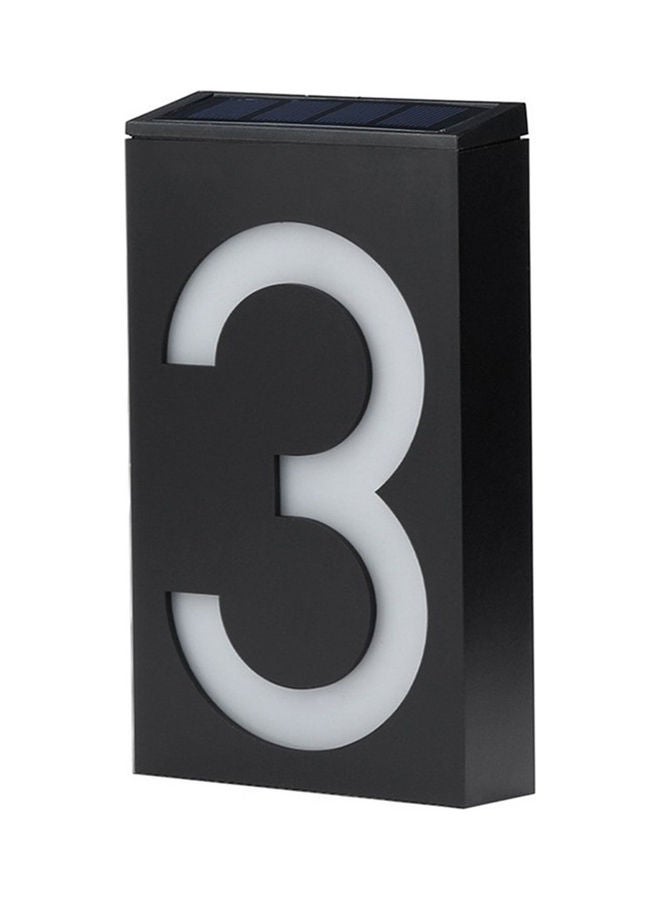 Solar House Number Light Black/White - Image 1