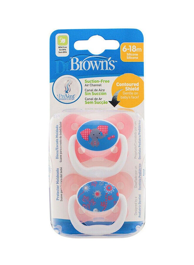 دكتور براونز طقم لهايات على شكل فراشة من قطعتين - وردي - Image 2