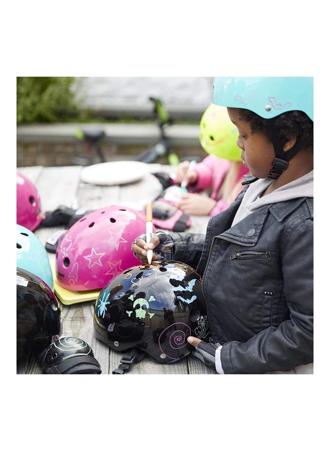 WIPEOUT Wipeout Dry Erase Kids Helmet For Bike, Skate, And Scooter Black 5+ 49-52cm  - Image 4