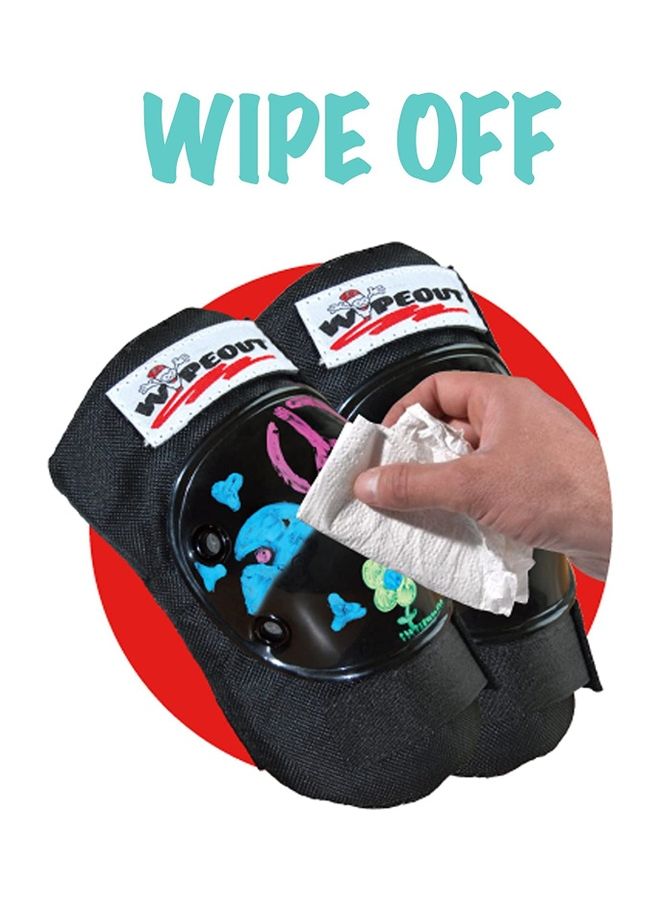 Wipeout Dry Erase Kids Pad Set With Knee Pads, Elbow Pads, And Wrist Guards Black 5+ 15.5-18cm - Image 3