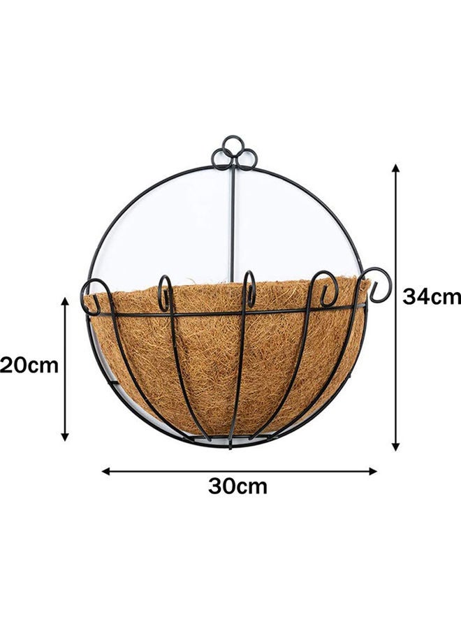 LINGWEI - Decorative Flower Pot Brown/Black 20x30x34cm - Image 1
