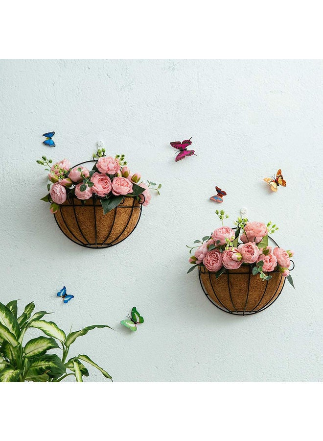 LINGWEI - Decorative Flower Pot Brown/Black 20x30x34cm - Image 1