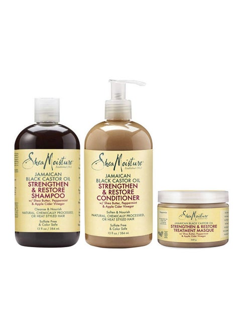 3-Piece Strengthen And Restore Shampoo And Conditioner Set Clear