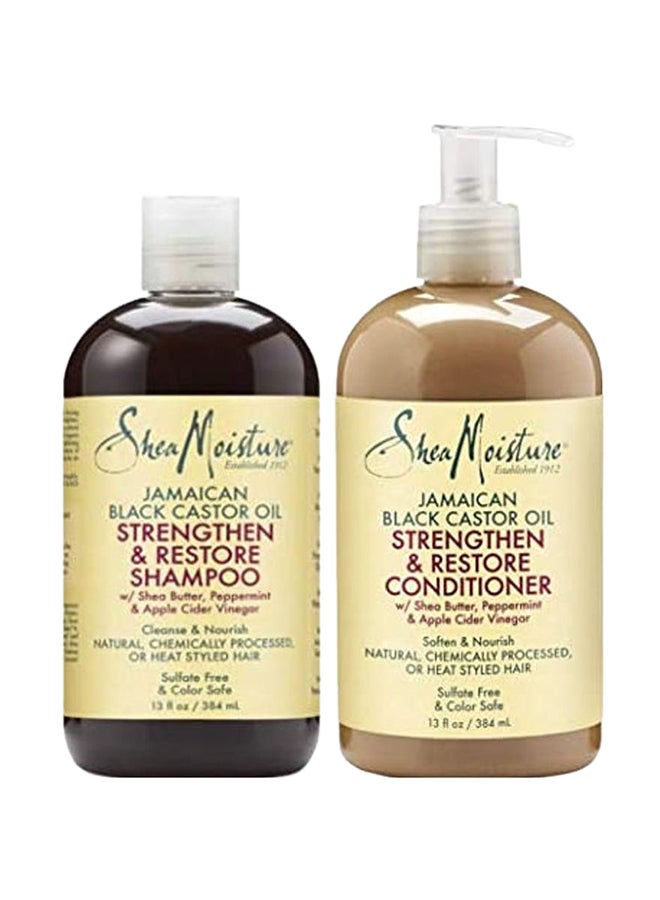 2-Piece Strengthen And Restore Shampoo And Conditioner Set Clear