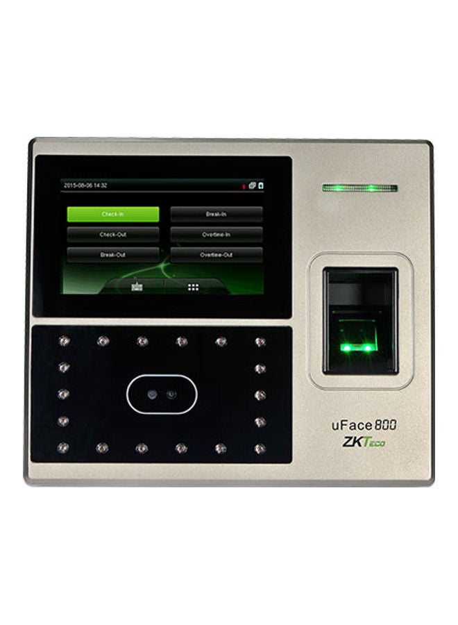 ZKTeco - uFace800 Facial Multi-biometric Time and Access Control Terminal Grey 193.6mm - Image 1