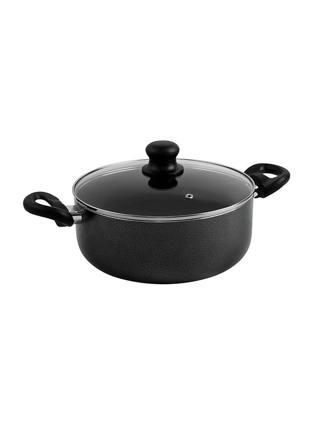 Royalford 8-Piece Ceramic Cookware Set Grey/Clear Fry Pan (24), Saucepan (18), Casserole (24), Casserole (20)cm - Image 3