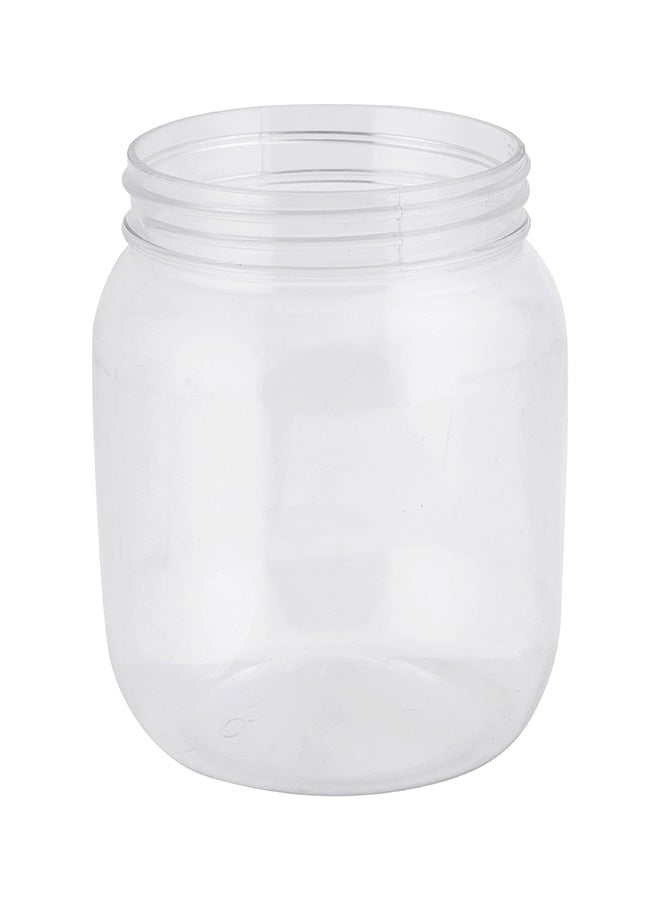 DELCASA - Plastic Round Jar Yellow/Clear - Image 1