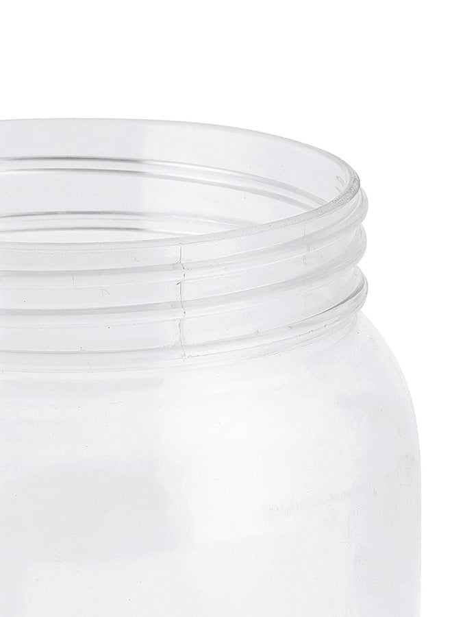 DELCASA - Plastic Round Jar Yellow/Clear - Image 1