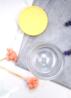 DELCASA Plastic Round Jar Yellow/Clear  - Image 4