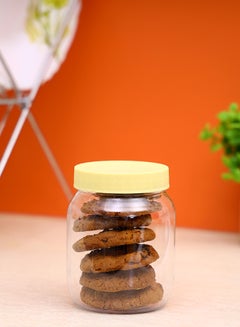 DELCASA Plastic Round Jar Yellow/Clear  - Image 5
