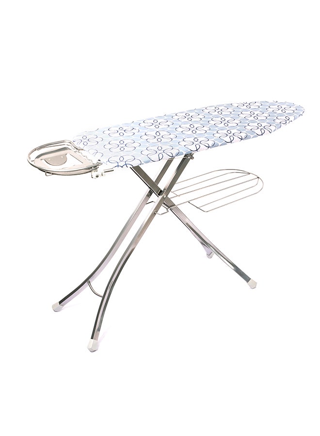 Royalford Ironing Board With Steam Iron Rest And Adjustable Height/Lock System Silver/Brown - Image 1