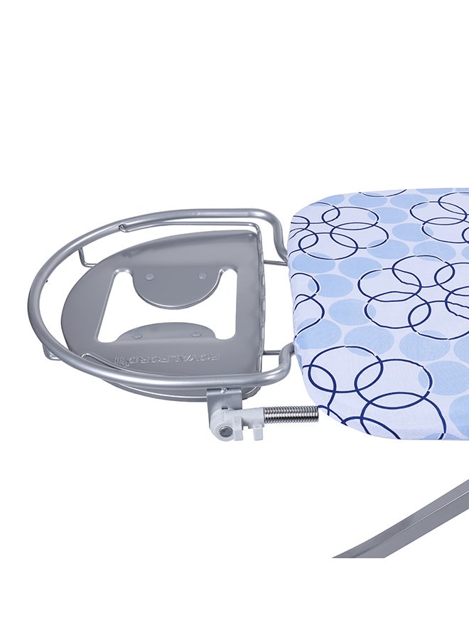 Royalford Ironing Board With Steam Iron Rest And Adjustable Height/Lock System Silver/Brown - Image 5
