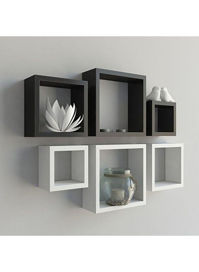 MODERN HOME - Floating Square Cube Wall Shelves Multicolour (20 x 20+30 x 30+40 x 40) x 13) x 2cm - Image 1