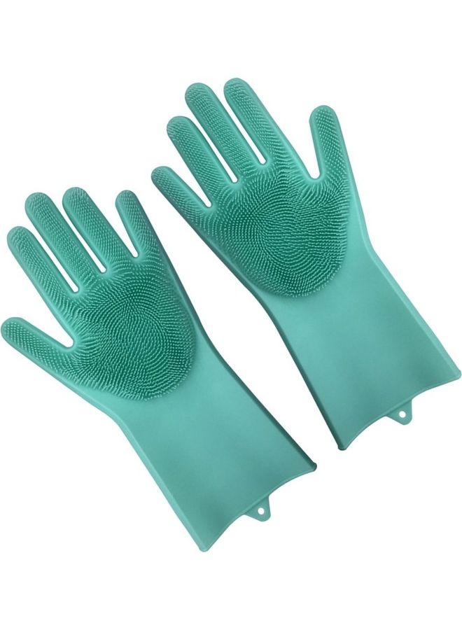 Pair Of 1 Magic Dish Washing Gloves Green 40x16x7cm - Image 2