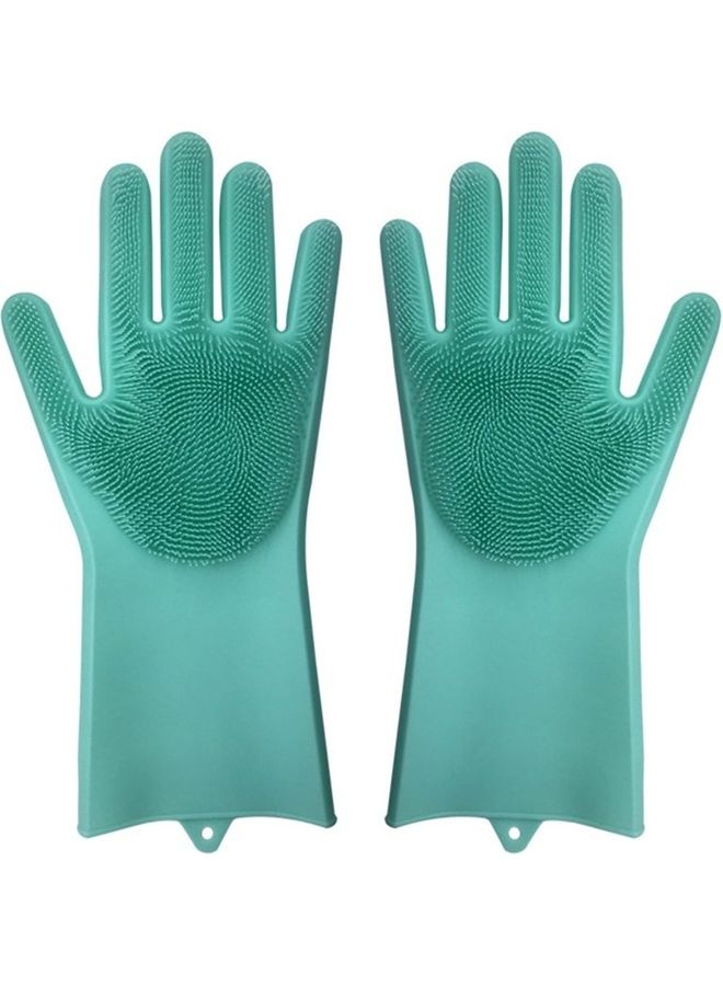 Pair Of 1 Magic Dish Washing Gloves Green 40x16x7cm - Image 1
