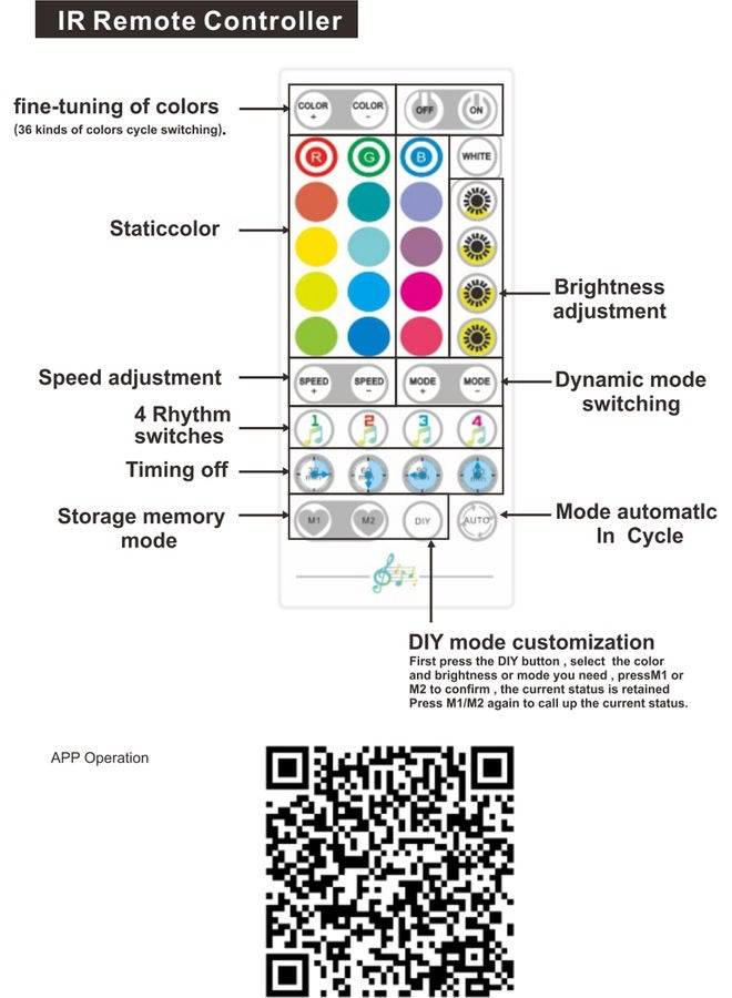 مصباح LED زاوية قائم مع جهاز تحكم عن بعد متعدد الألوان - Image 2
